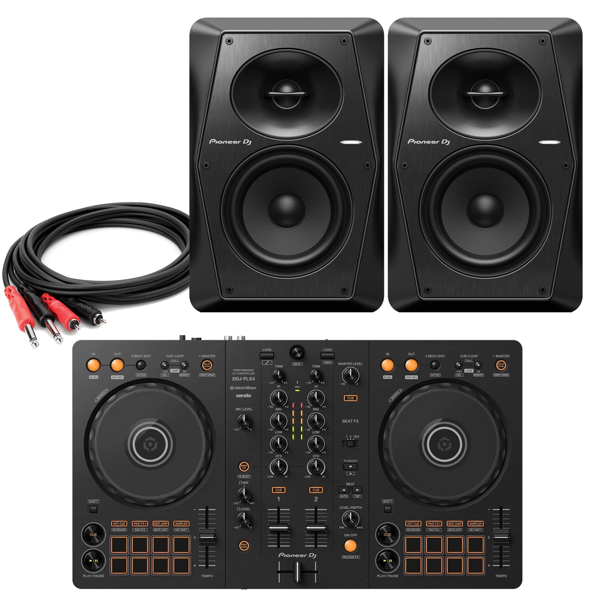 Pioneer DJ DDJFLX4 DJ Controller with Studio Monitors