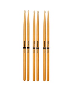 Pro-Mark Rebound 5A ActiveGrip Clear Wood Tip Drum Sticks 3 Pak