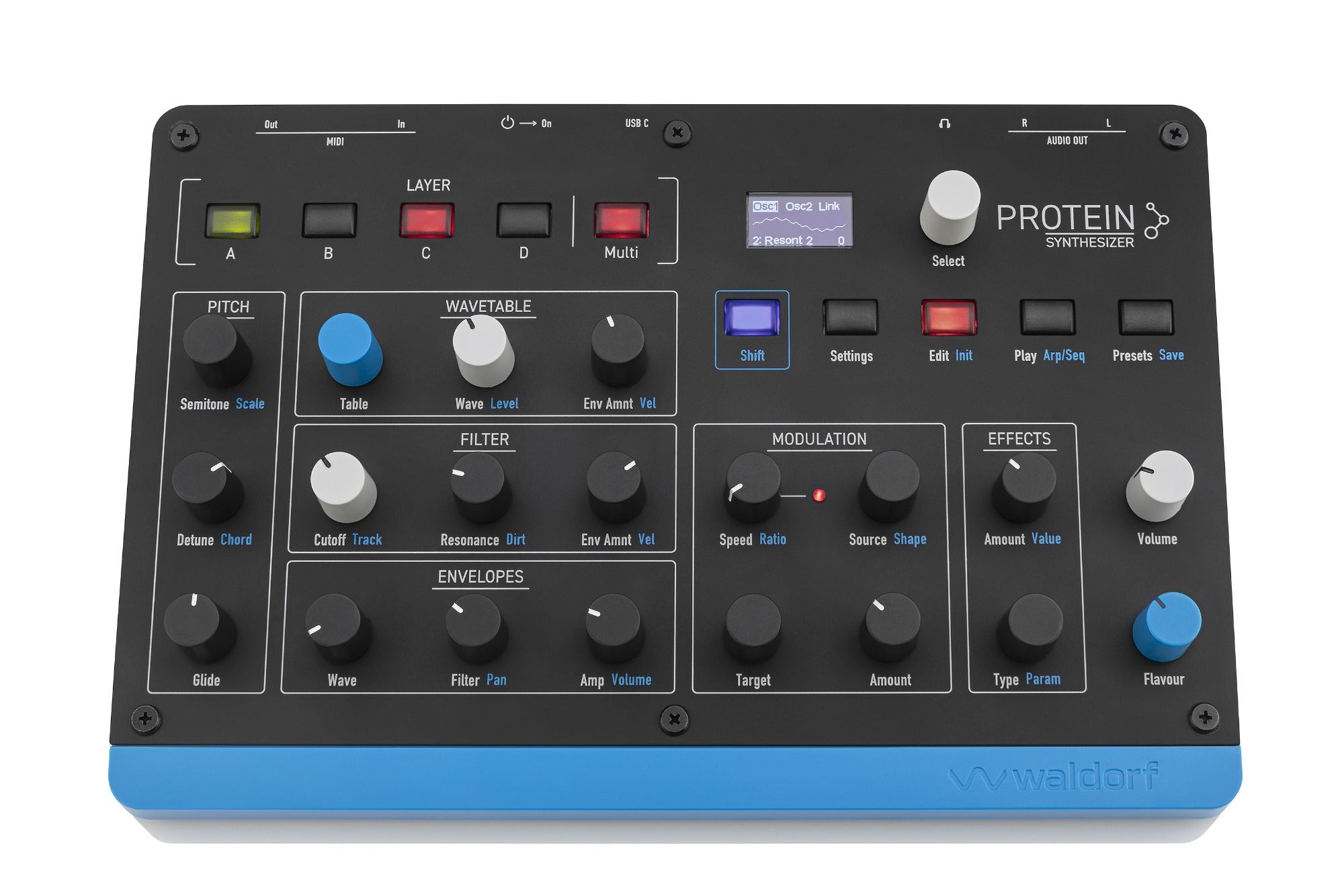 Waldorf Protein Desktop Wavetable Synthesizer