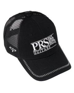 PRS Block Logo Trucker Hat White on Black