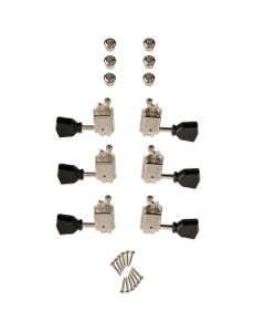 PRS SE Vintage Style Non-Locking Tuners with Black Tulips Chrome (6)