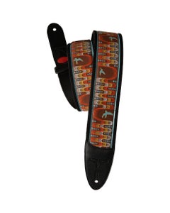 PRS Padded Strap Custom Jacquard Bird Wavelength Orange with FLASH
