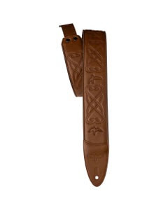 PRS 2.4" Padded Strap Leather Birds Tan with RAS