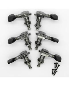 PRS Designed Non-Locking Tuners with Wing Black Buttons Smoked Black (6)
