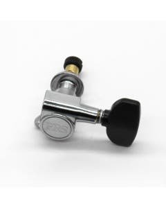 PRS Designed Locking Tuner Single Bass Chrome with Black Wing Buttons