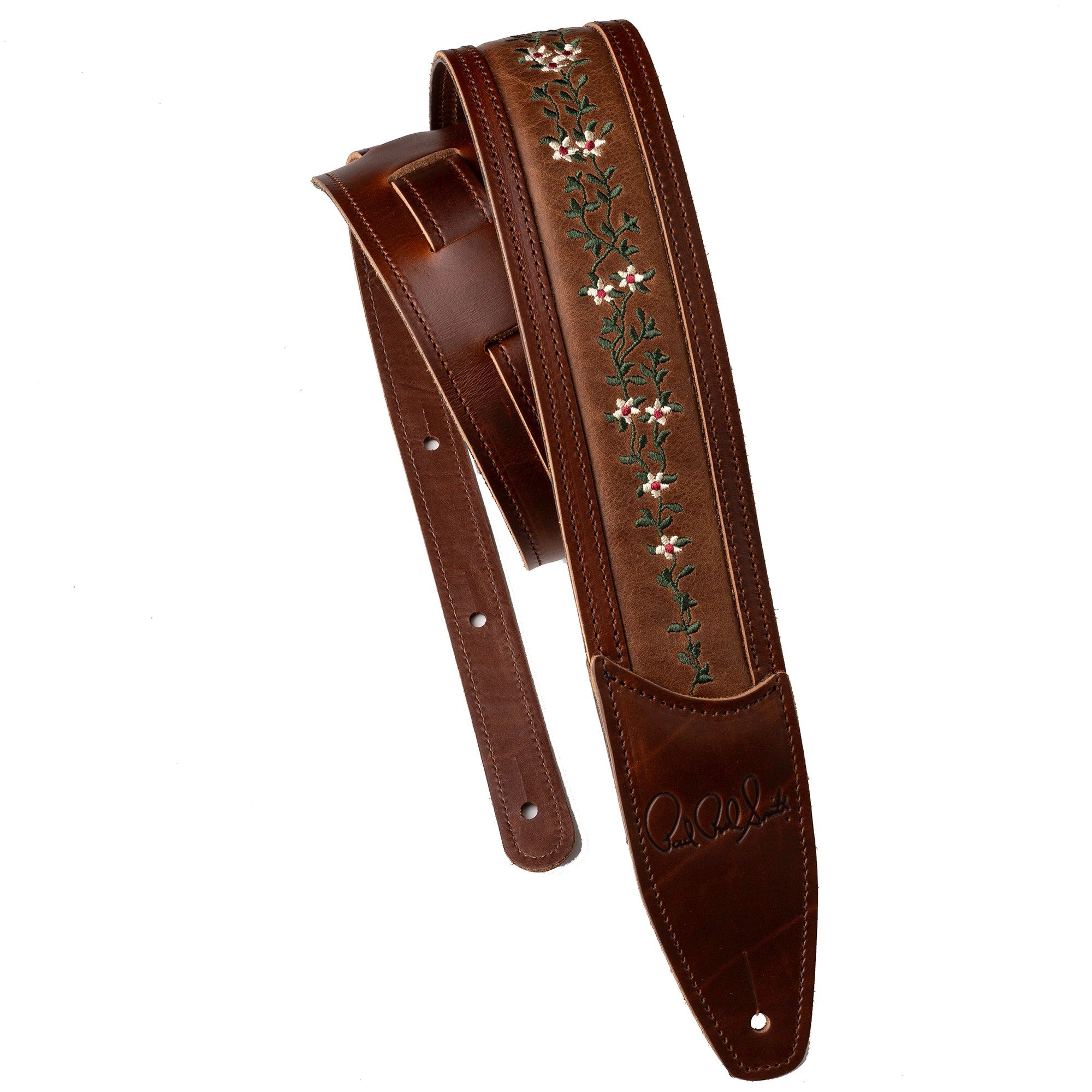 PRS Limited Edition Private Stock "Tree of Life" Leather Guitar Strap Brown