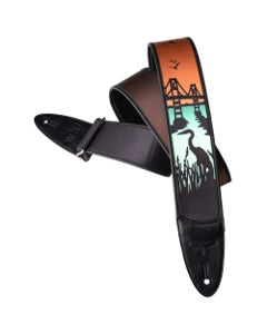 PRS Limited Edition Private Stock "Heron Inlay" Guitar Strap Copper/Blue
