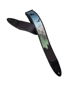 PRS Limited Edition Private Stock "Mountain Scene Inlay" Guitar Strap Multicolor/Black
