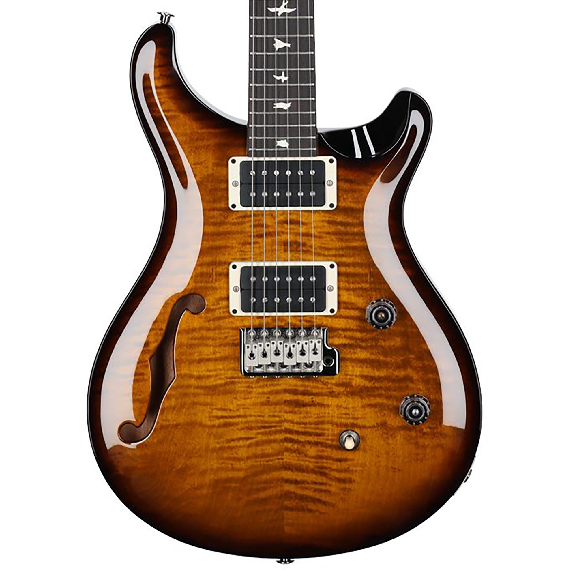 PRS CE24 Semi-Hollow Guitar Black Amber with Gig Bag