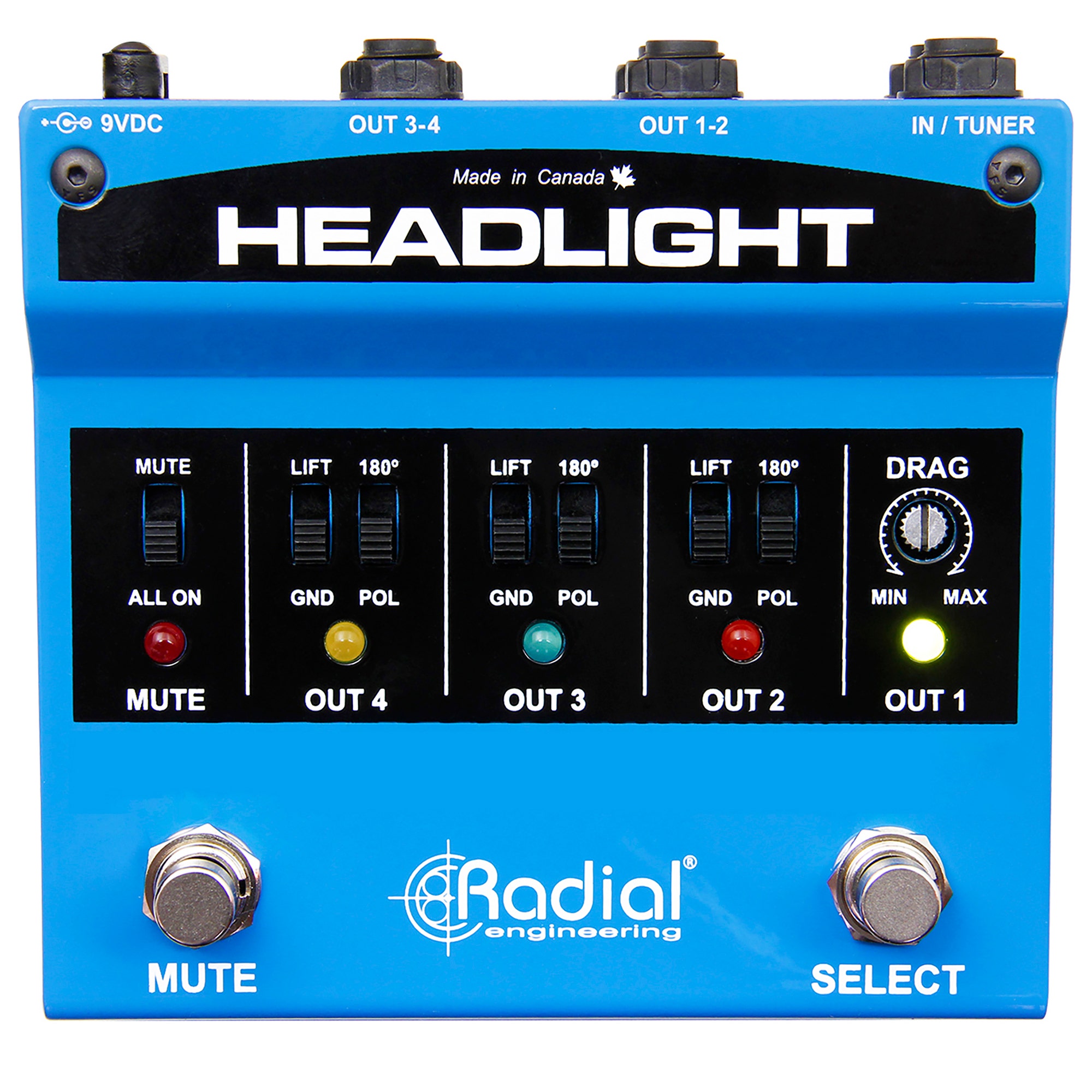 Radial Engineering Headlight Four Output Amp Selector