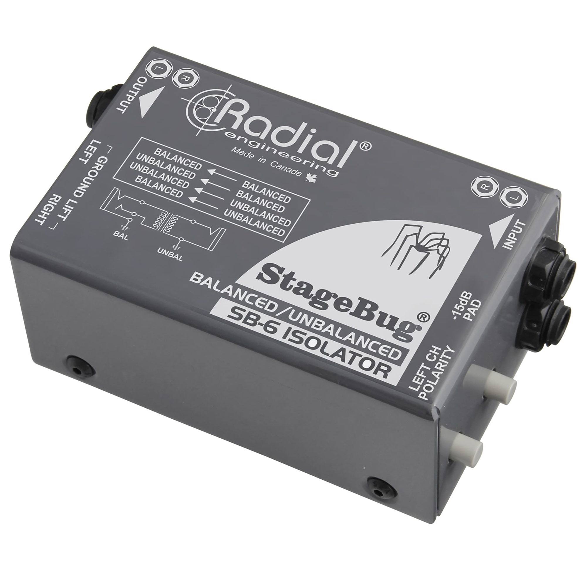 Radial Engineering StageBug SB6 Passive Audio Iso