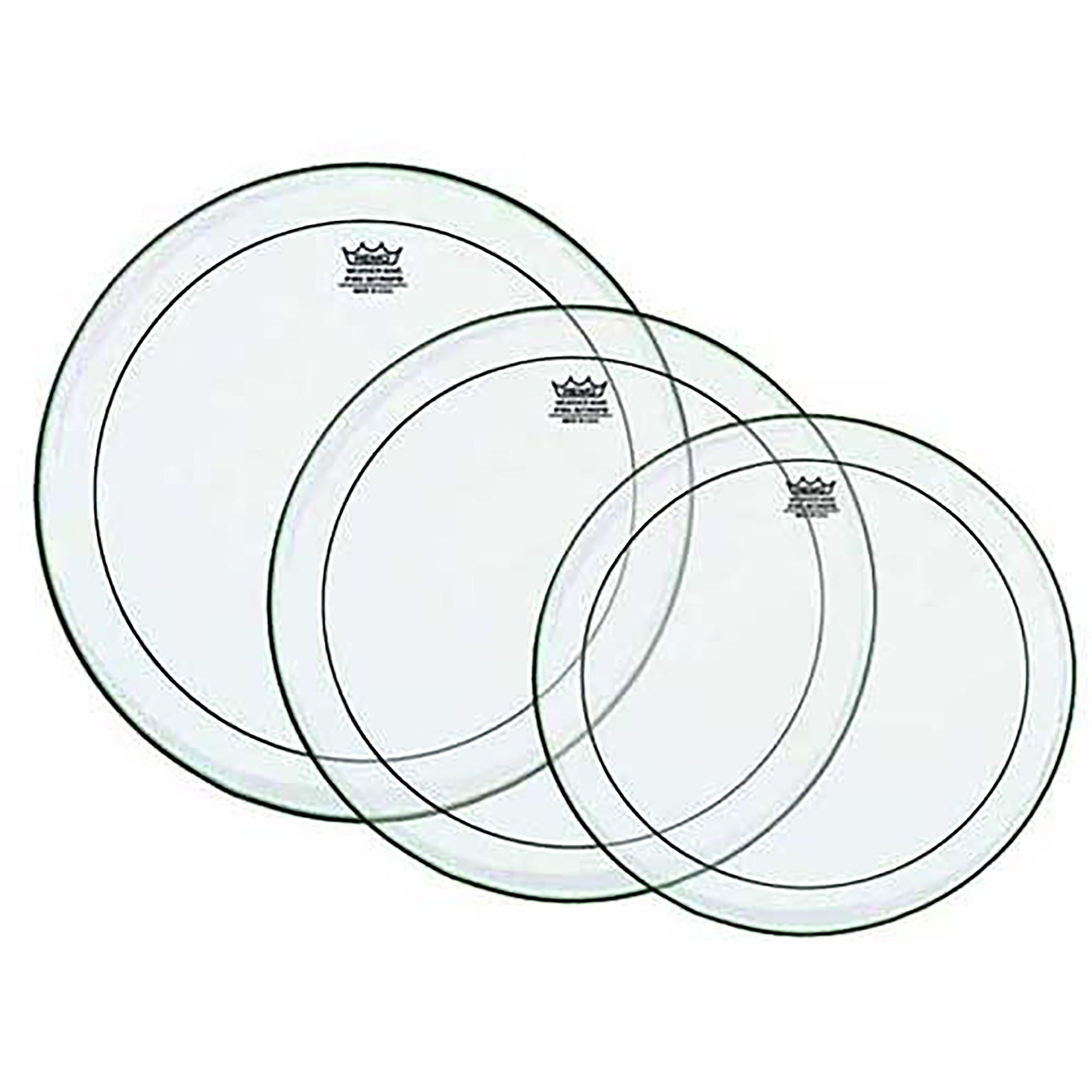 Remo Pinstripe Tom Pack Clear 10 12 14 Inch