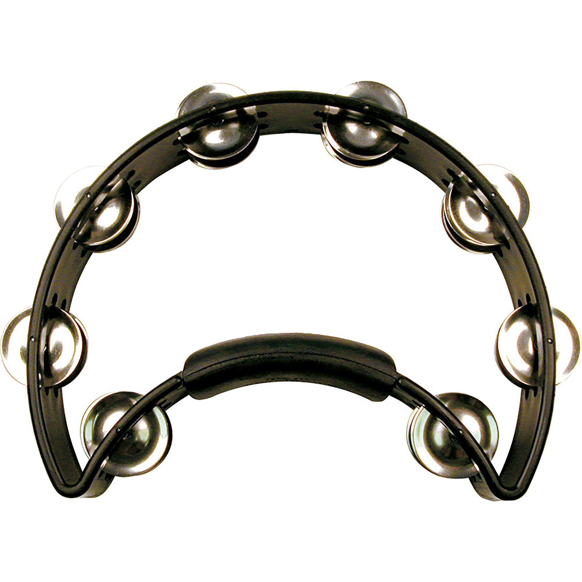 Rhythm Tech RT1010 Hand Held Tambourine Black Nickel Jingles