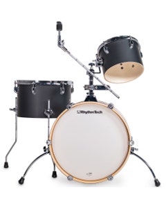 Rhythm Tech Session Go 3-Piece Drum Kit Black with Bags