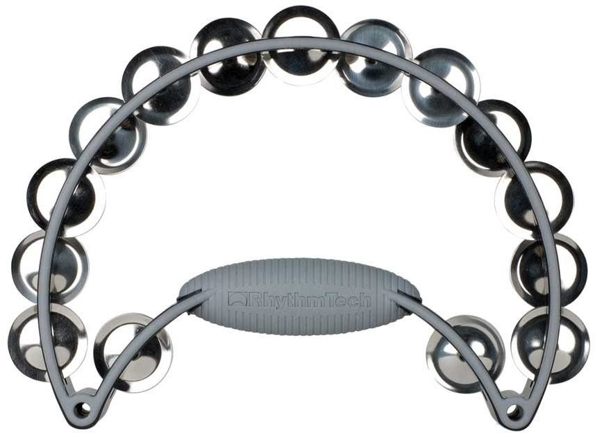 Rhythm Tech Pro11 Tambourine with Brass Jingles Black Gray