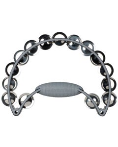 Rhythm Tech Pro11 Tambourine with Brass Jingles Black Gray
