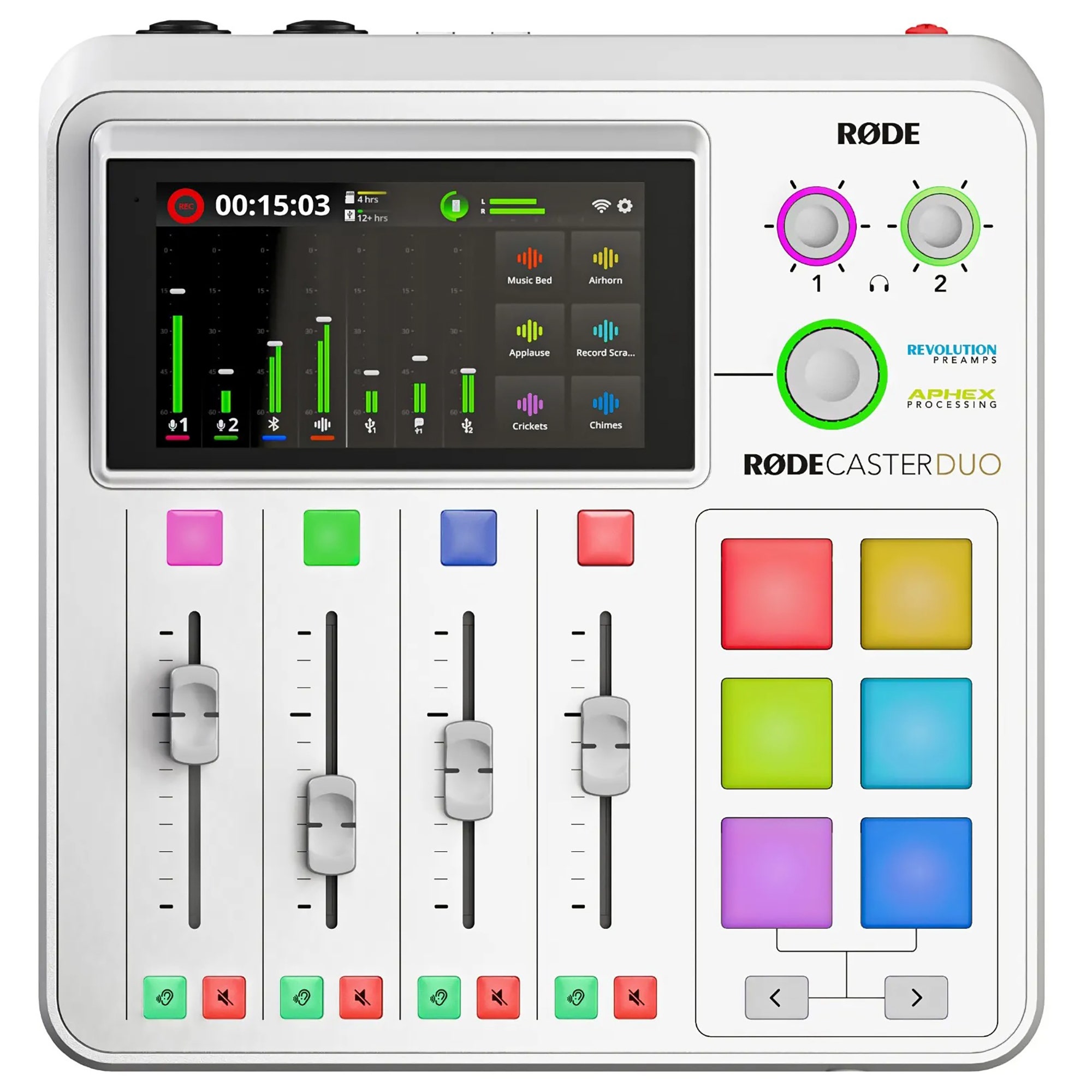 RODE RodeCaster DUO White Compact Integrated Audio Production Studio