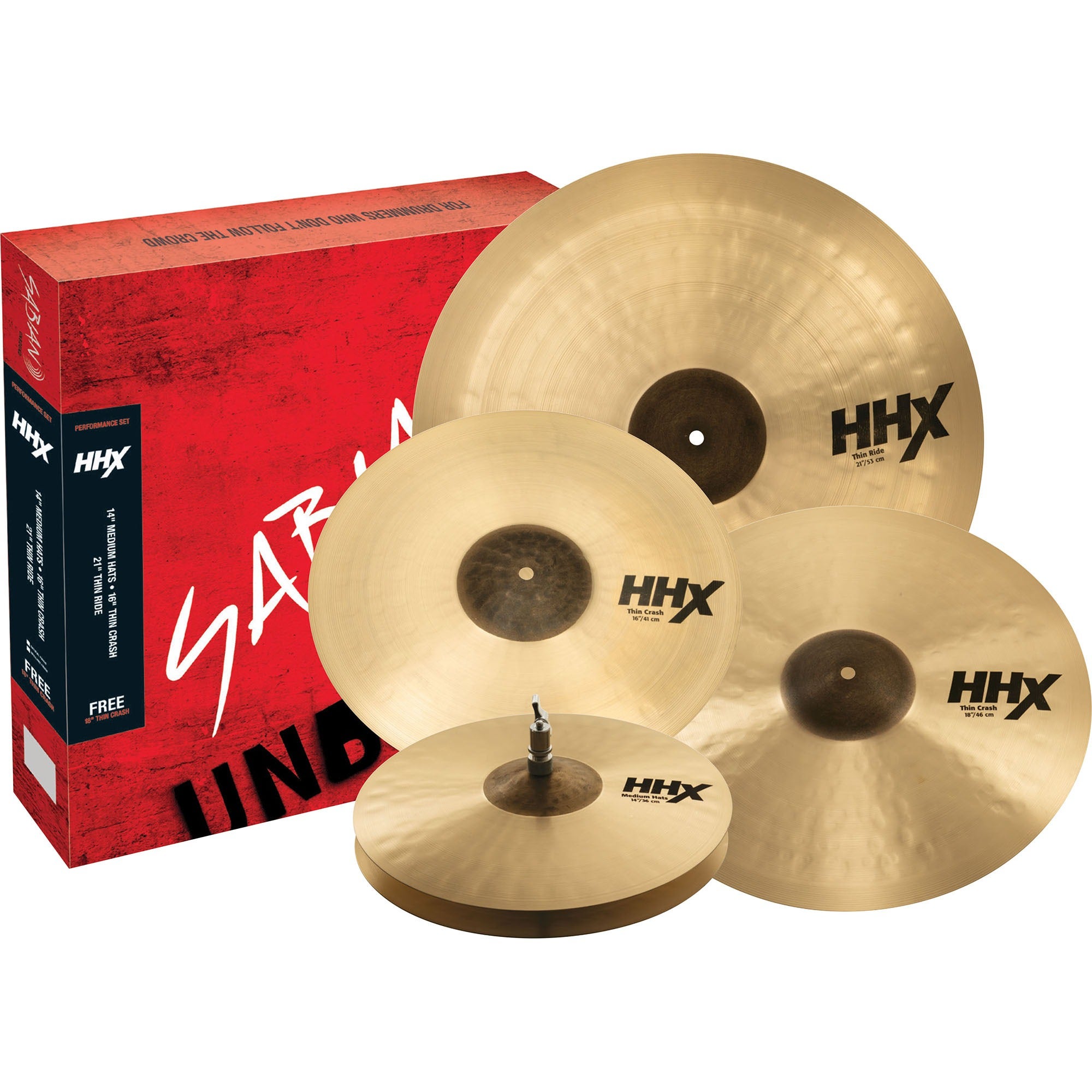 Sabian HHX Performance Set 14MHH/16TC/21TR/Free 18