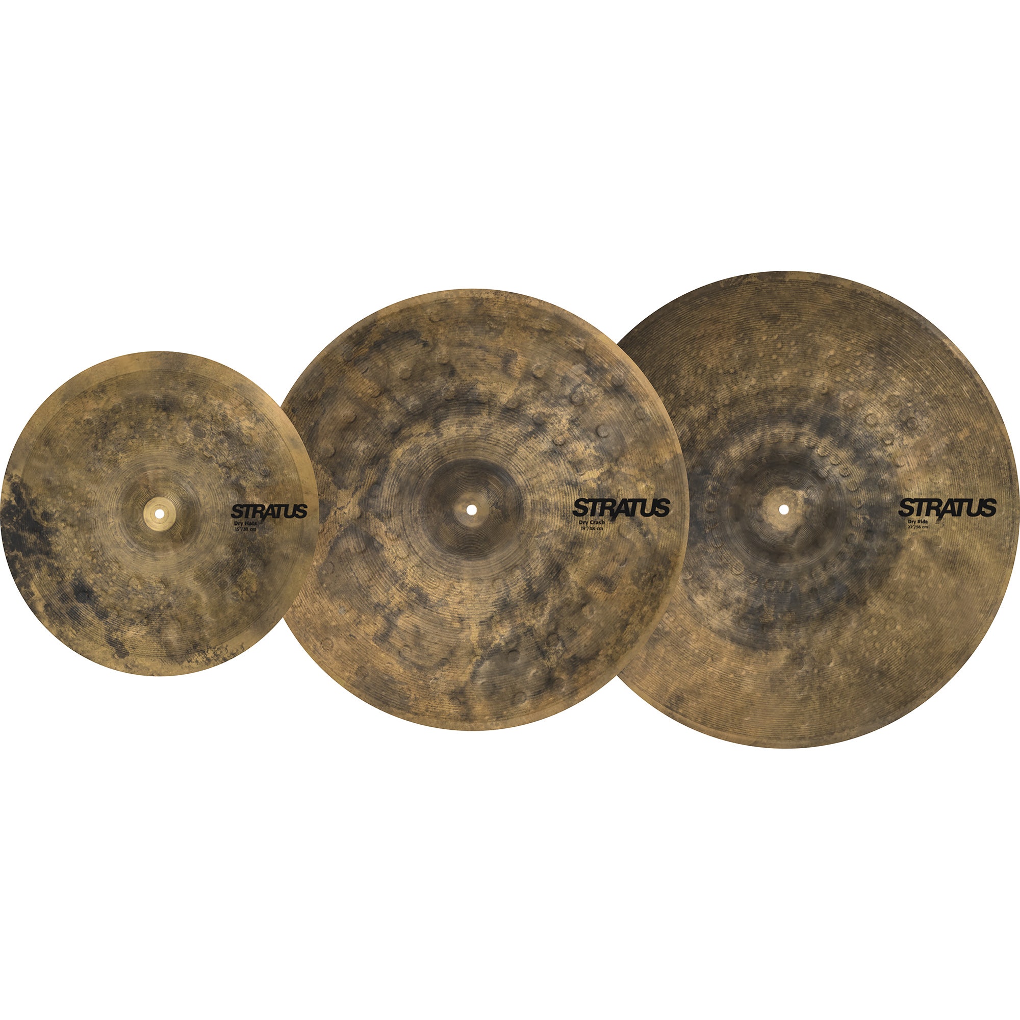Sabian STRATUS Dry Performance Cymbal Set 15 Hi-Hats 19 Crash 22 Ride