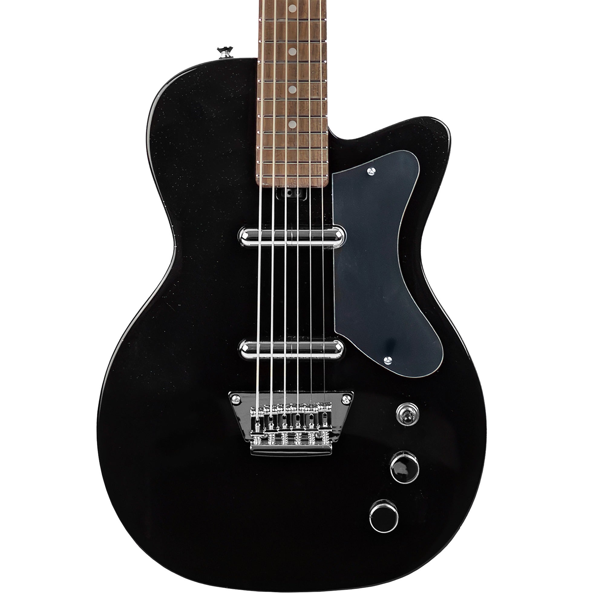 Silvertone 1373 Baritone Guitar Black Silver Flake