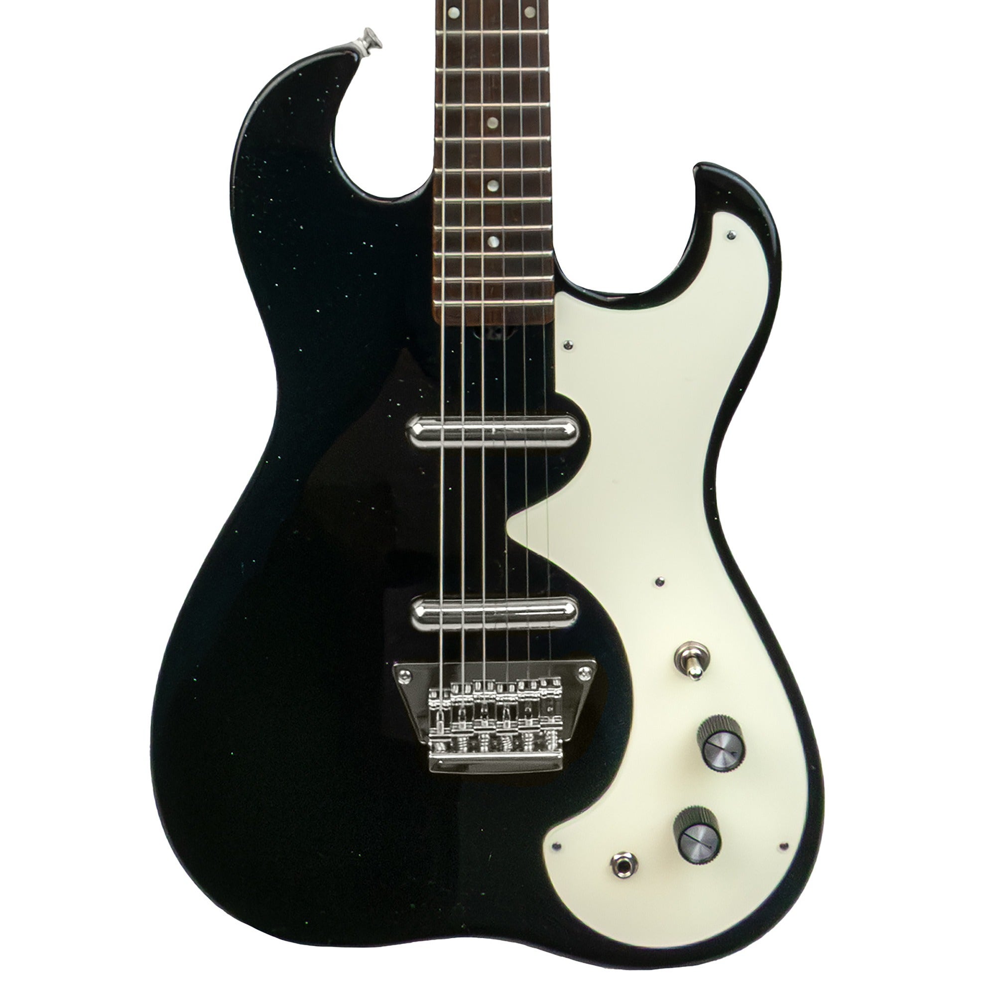 Silvertone 1449 Electric Red Black Silver Flake
