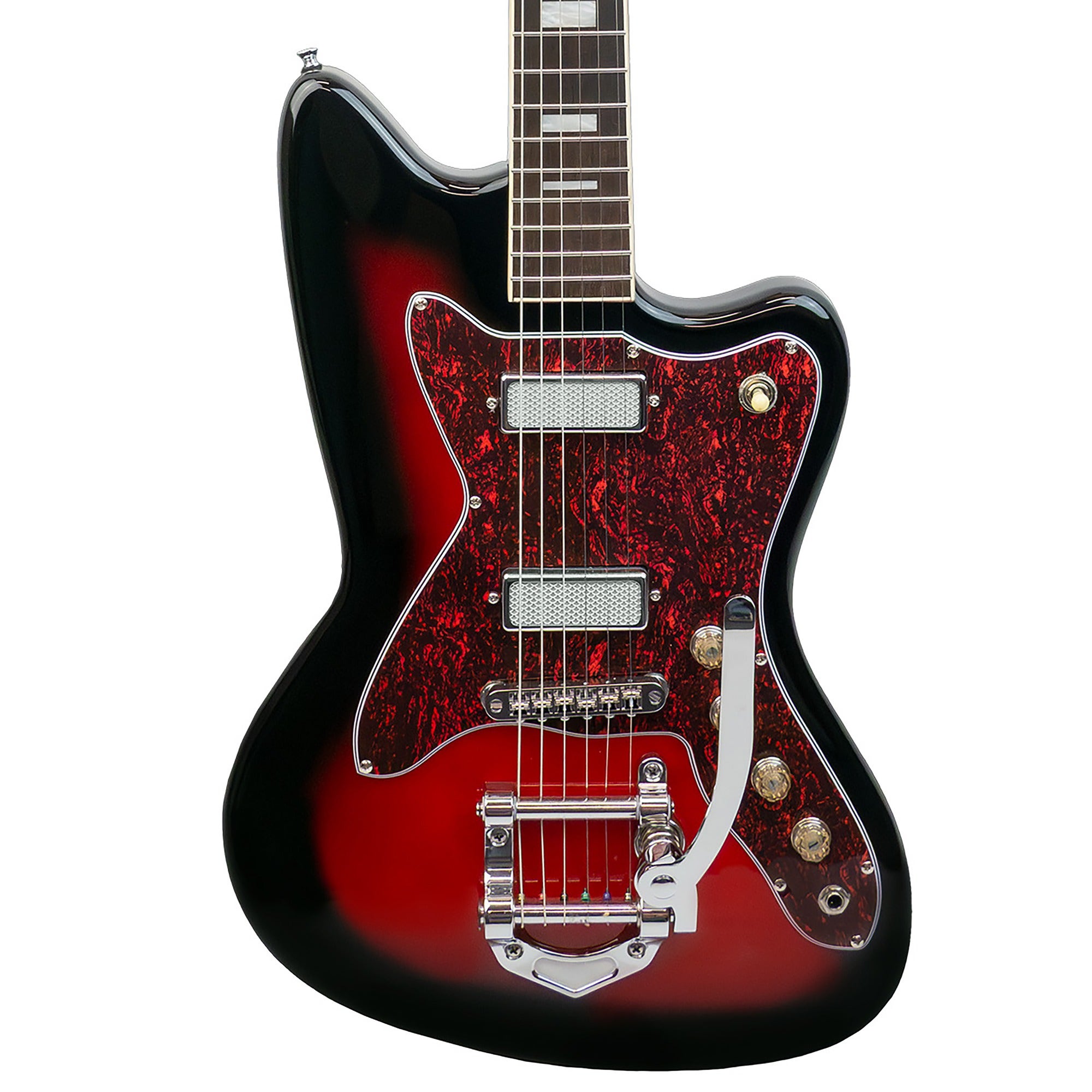 Silvertone 1478 Electric Guitar with Bigsby Red Sunburst