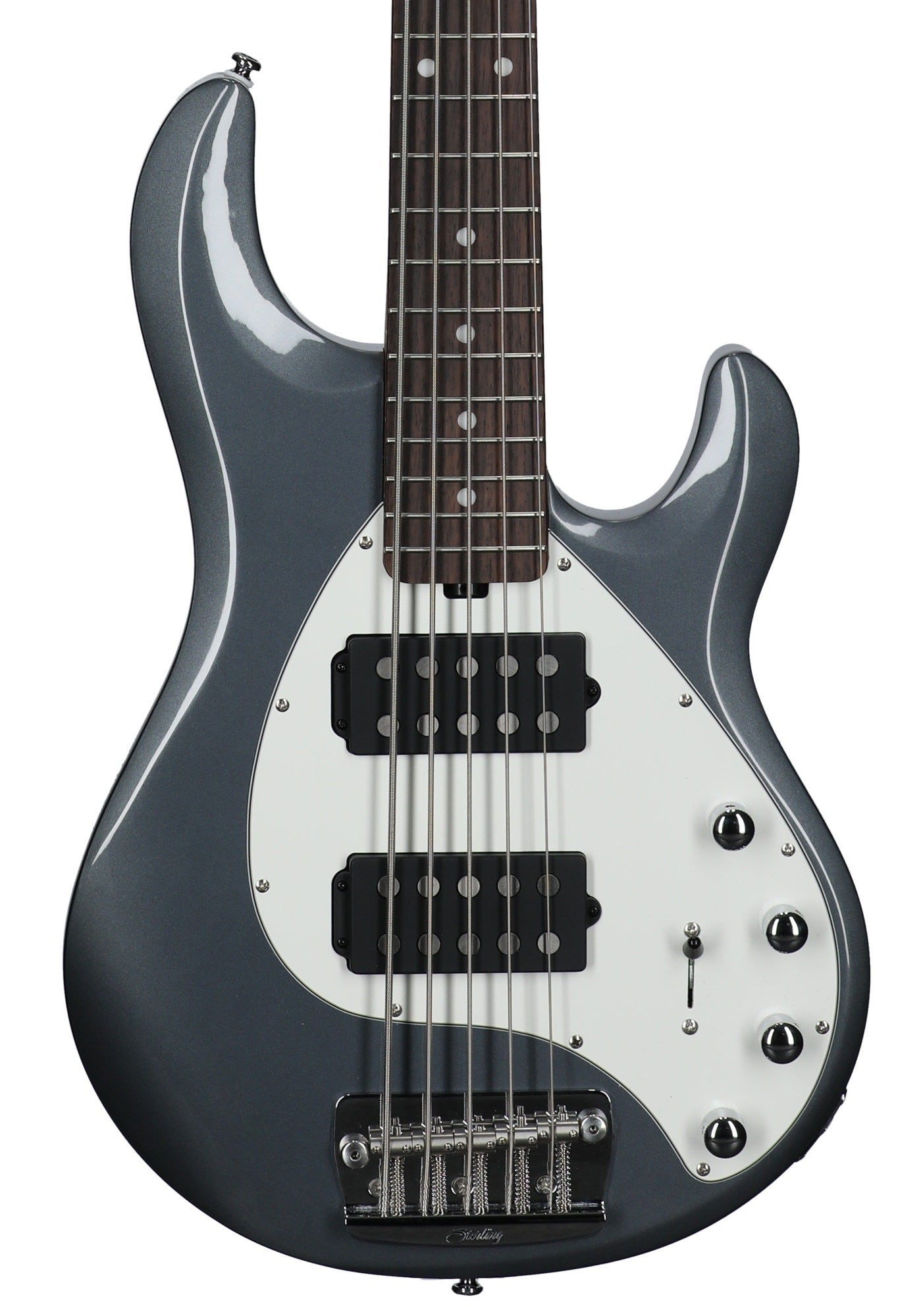 Sterling StingRay RAY35HH 5-String Bass Guitar Charcoal Frost