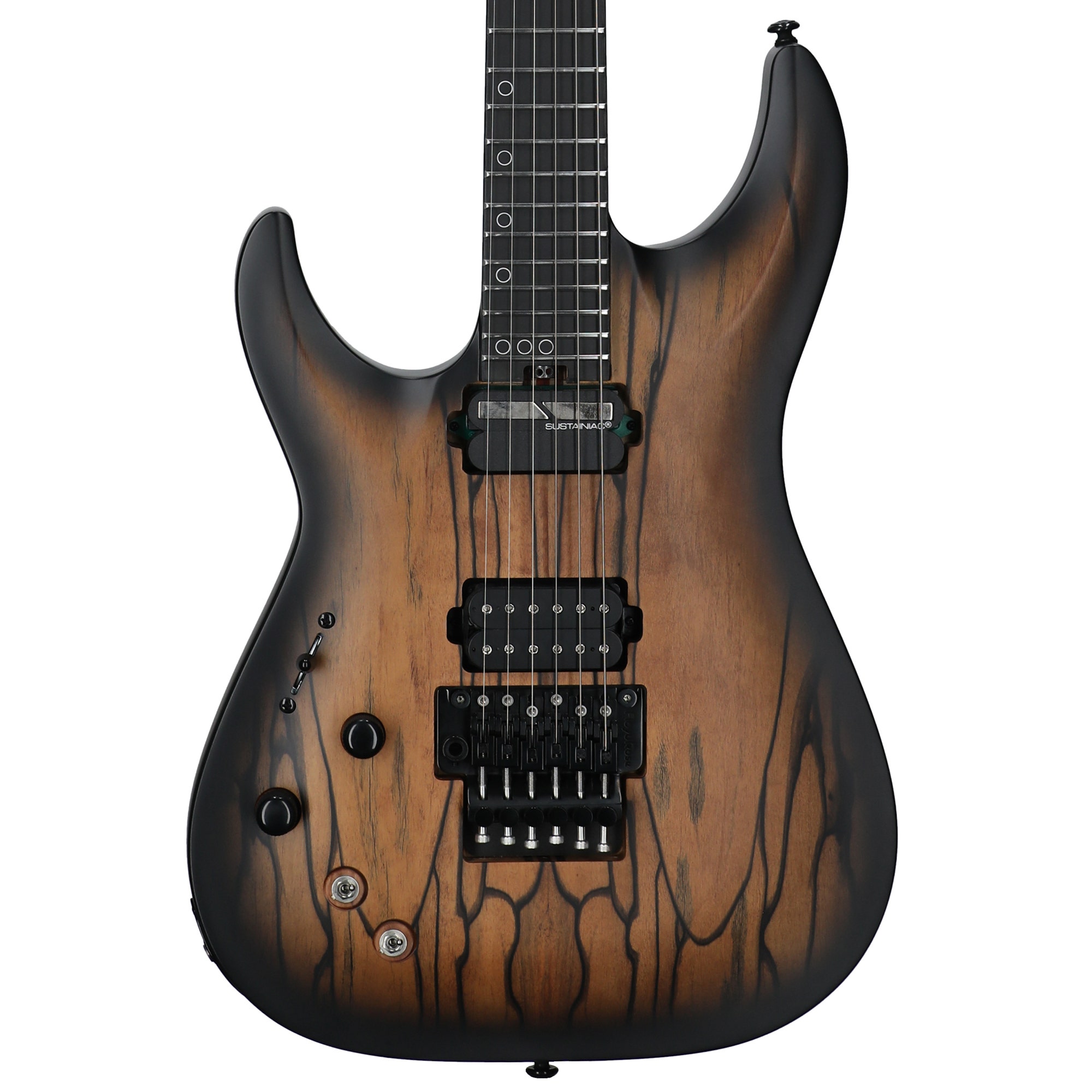 Schecter C-1 FRS Pale Moon Left-Handed Electric Guitar Natural Satin Black