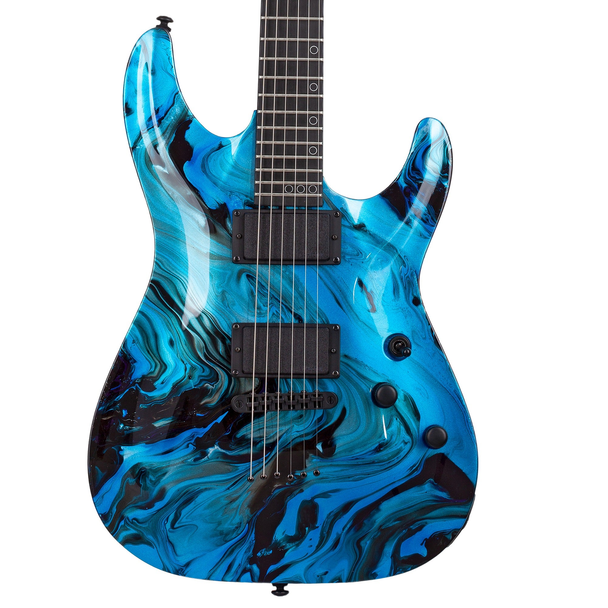 Schecter C-1 Hydro Dip Electric Guitar Midnight Tide