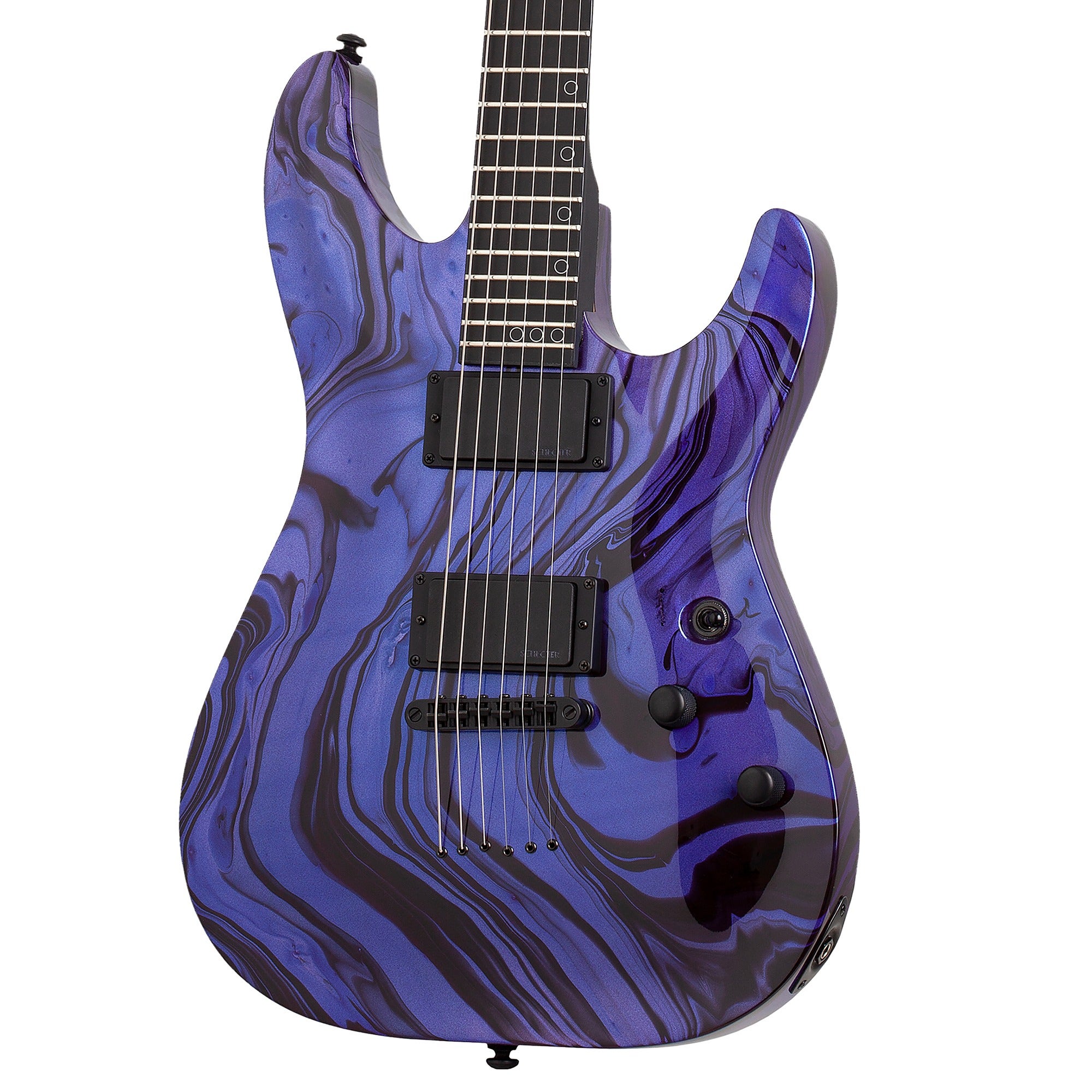 Schecter C-1 Hydro Dip Electric Guitar Purple Obsidian