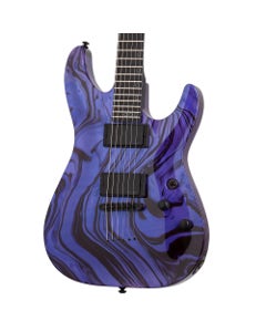 Schecter C-1 Hydro Dip Electric Guitar Purple Obsidian