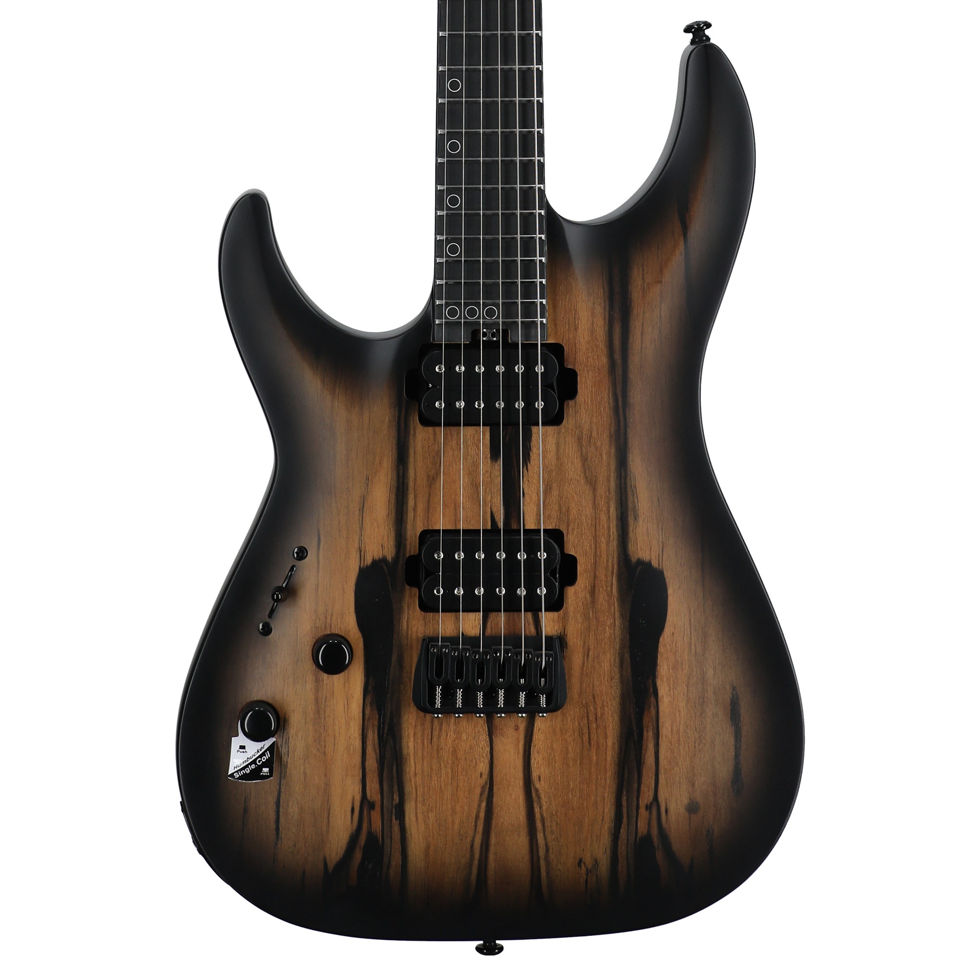 Schecter C-1 Pale Moon Left-Handed Electric Guitar Natural Satin Black Burst