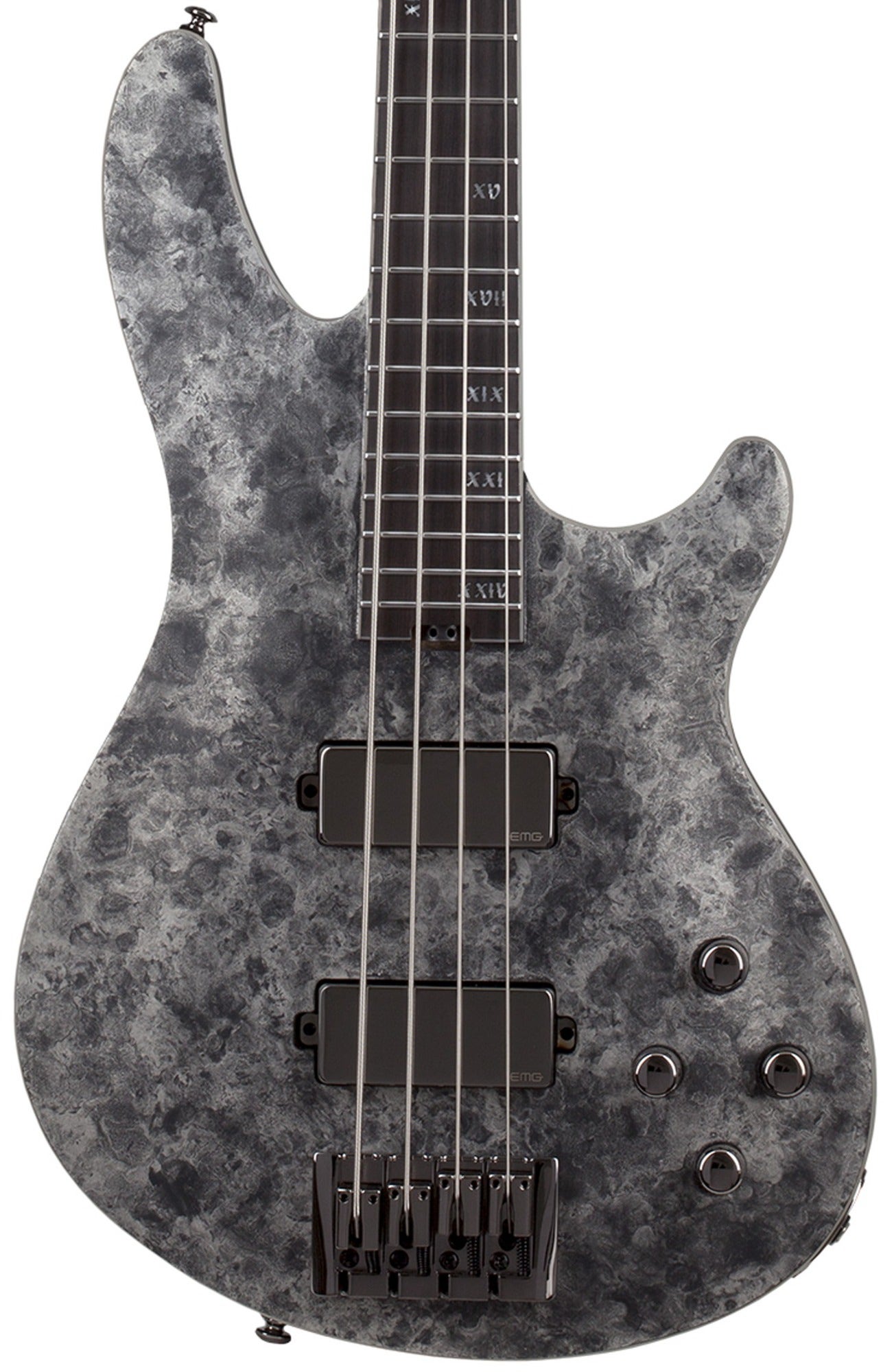 Schecter Vincent Price Signature MVP C-4 Bass Guitar Black Reign