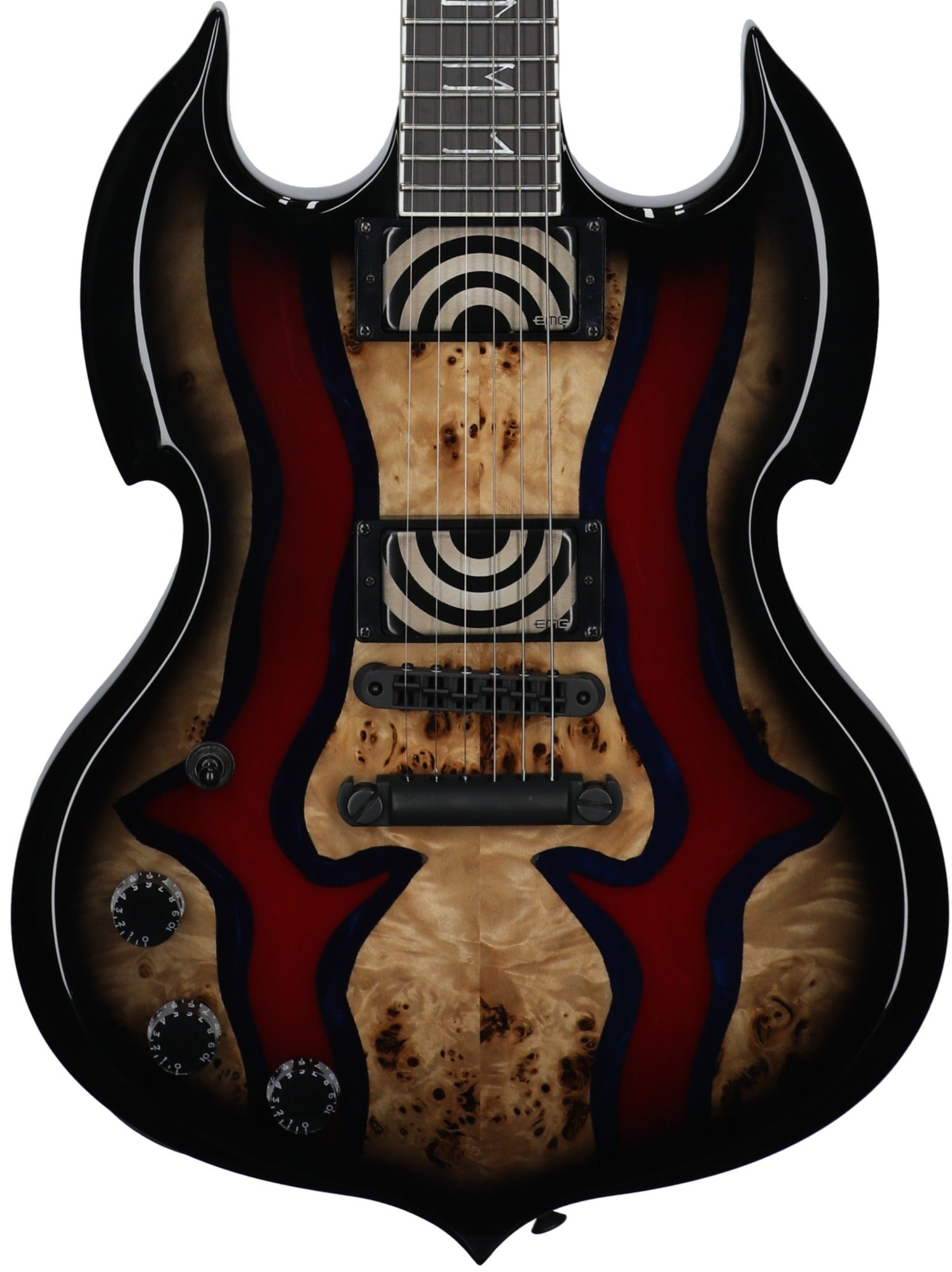 Wylde Audio Barbarian Special Edition Left-Handed Guitar Blood River Burl