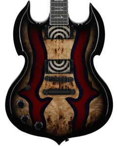 Wylde Audio Barbarian Special Edition Left-Handed Guitar Blood River Burl