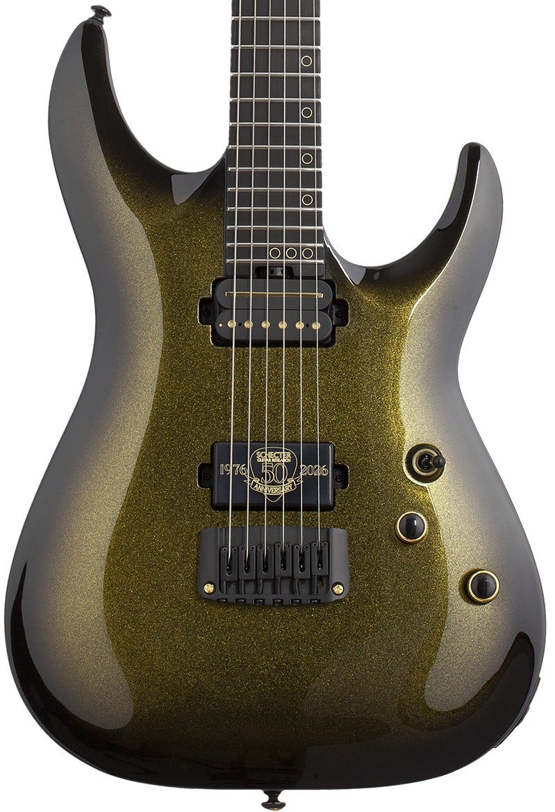 Schecter C-1 50th Anniversary EGr Gold Burst