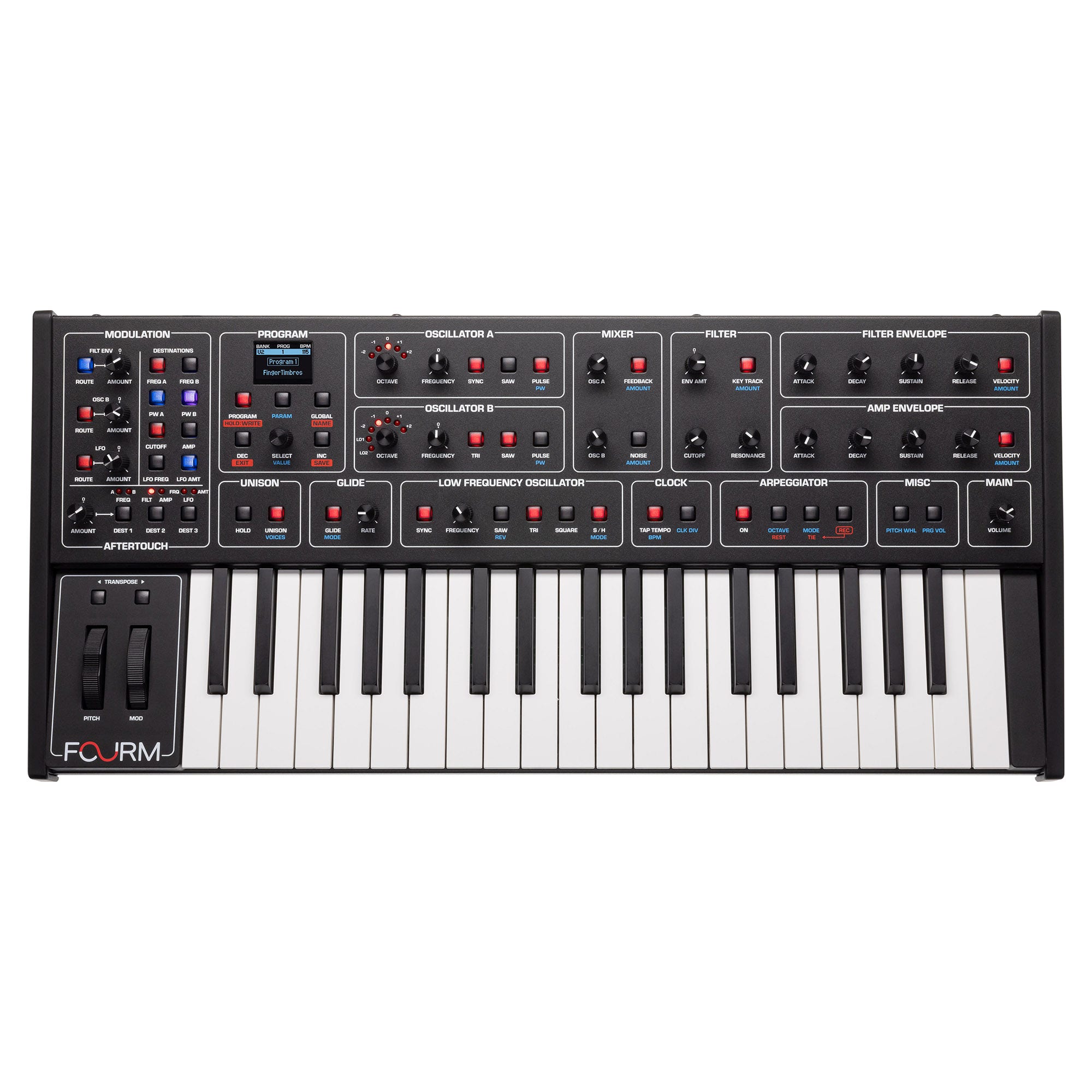 Sequential Fourm Compact Analog Synthesizer