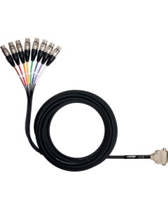 Shure DB25XLRF 8-Channel DB25 to XLR Female Audio Snake 25 Feet