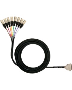 Shure DB25XLRM 8-Channel DB25 to XLR Male Audio Snake 25 Feet