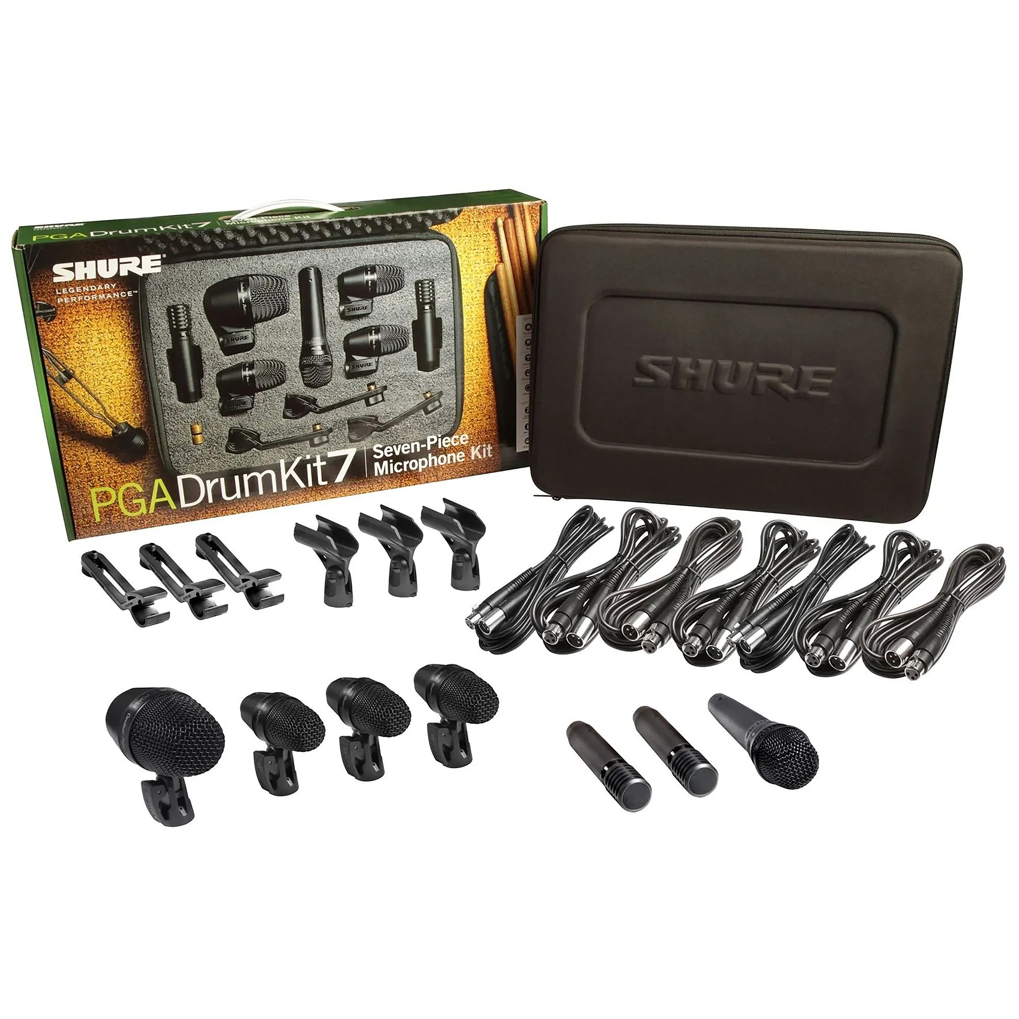 Shure PGADrumKit7 Alta 7-Piece Drum Mic Kit With Case