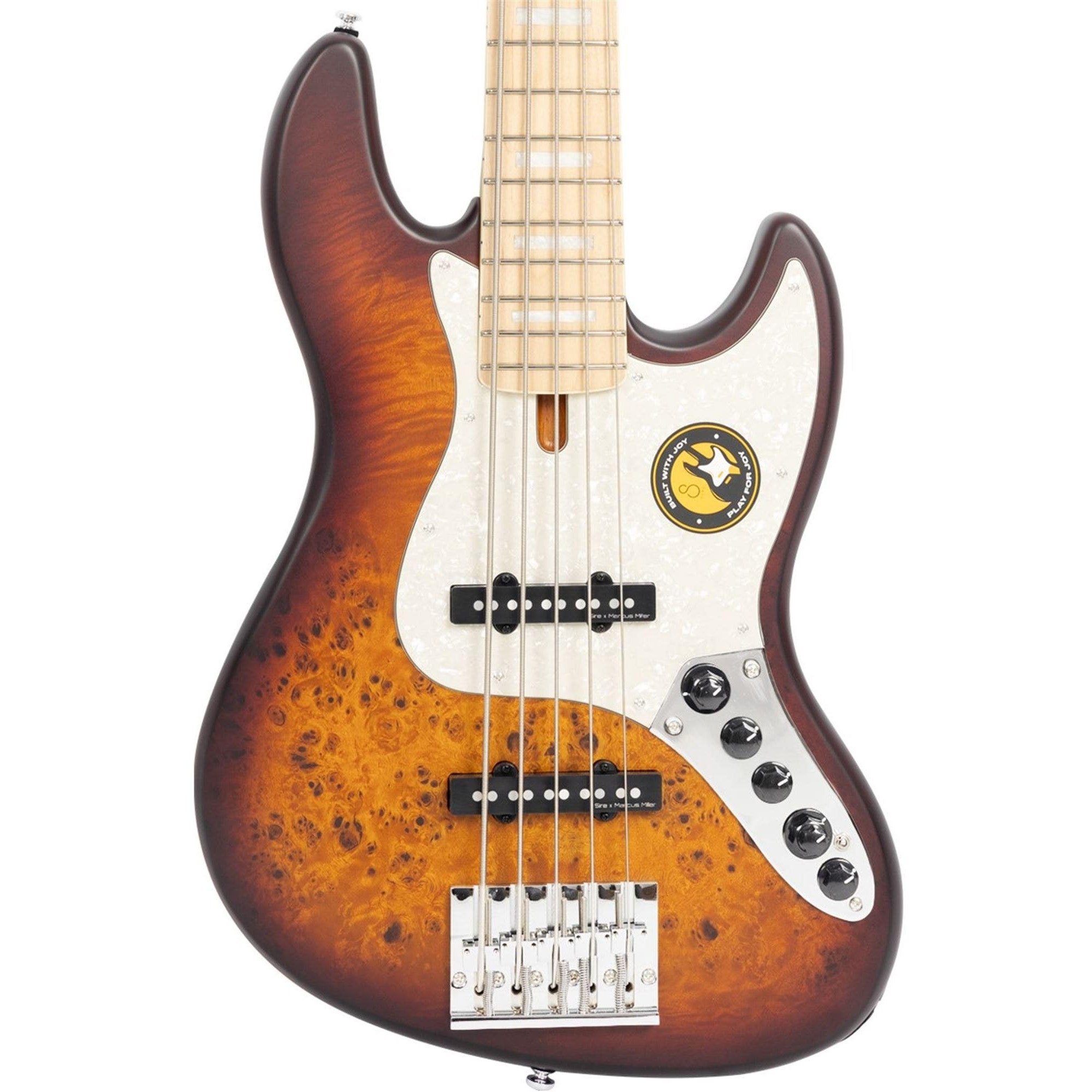 Sire Marcus Miller V7 Swamp Ash Reissue 5 String Bass, Tobacco Sunburst