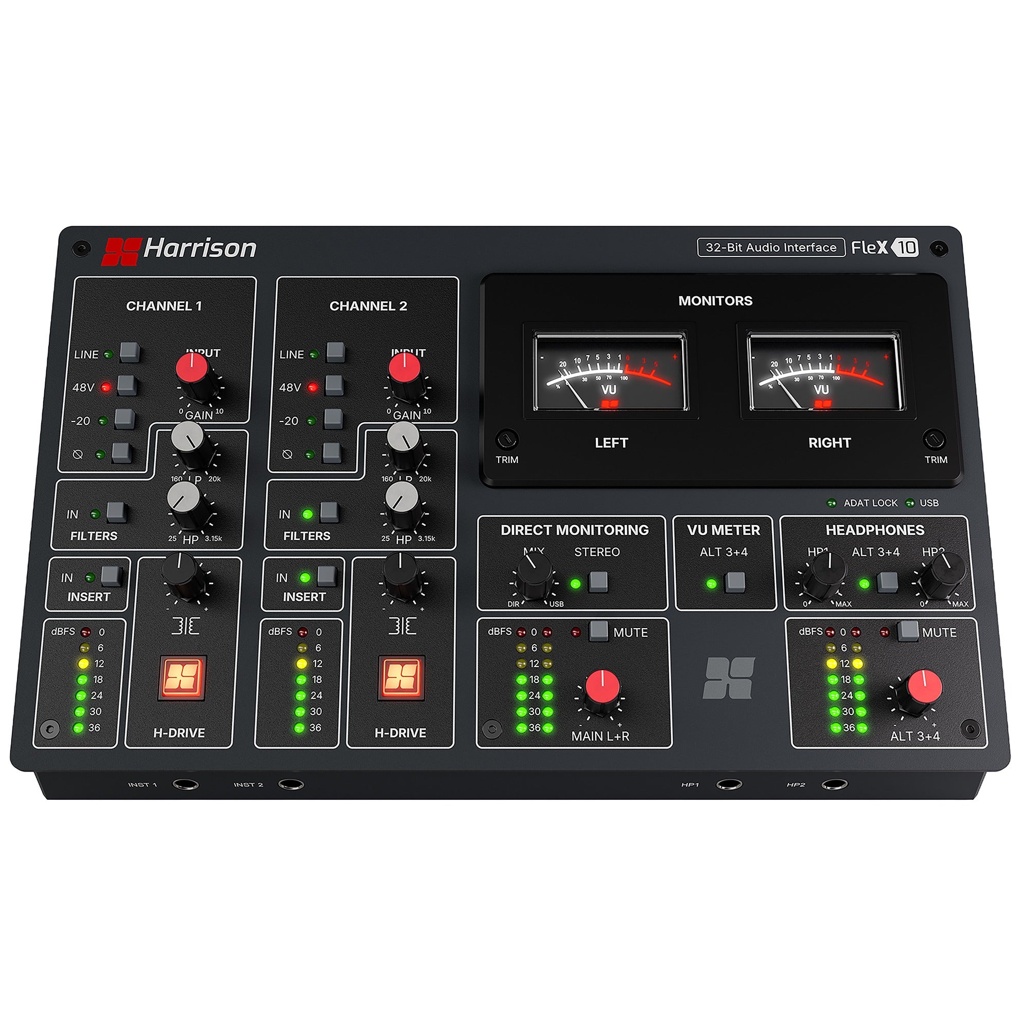 Harrison FleX-10 10-in / 12-out USB-C Audio Interface