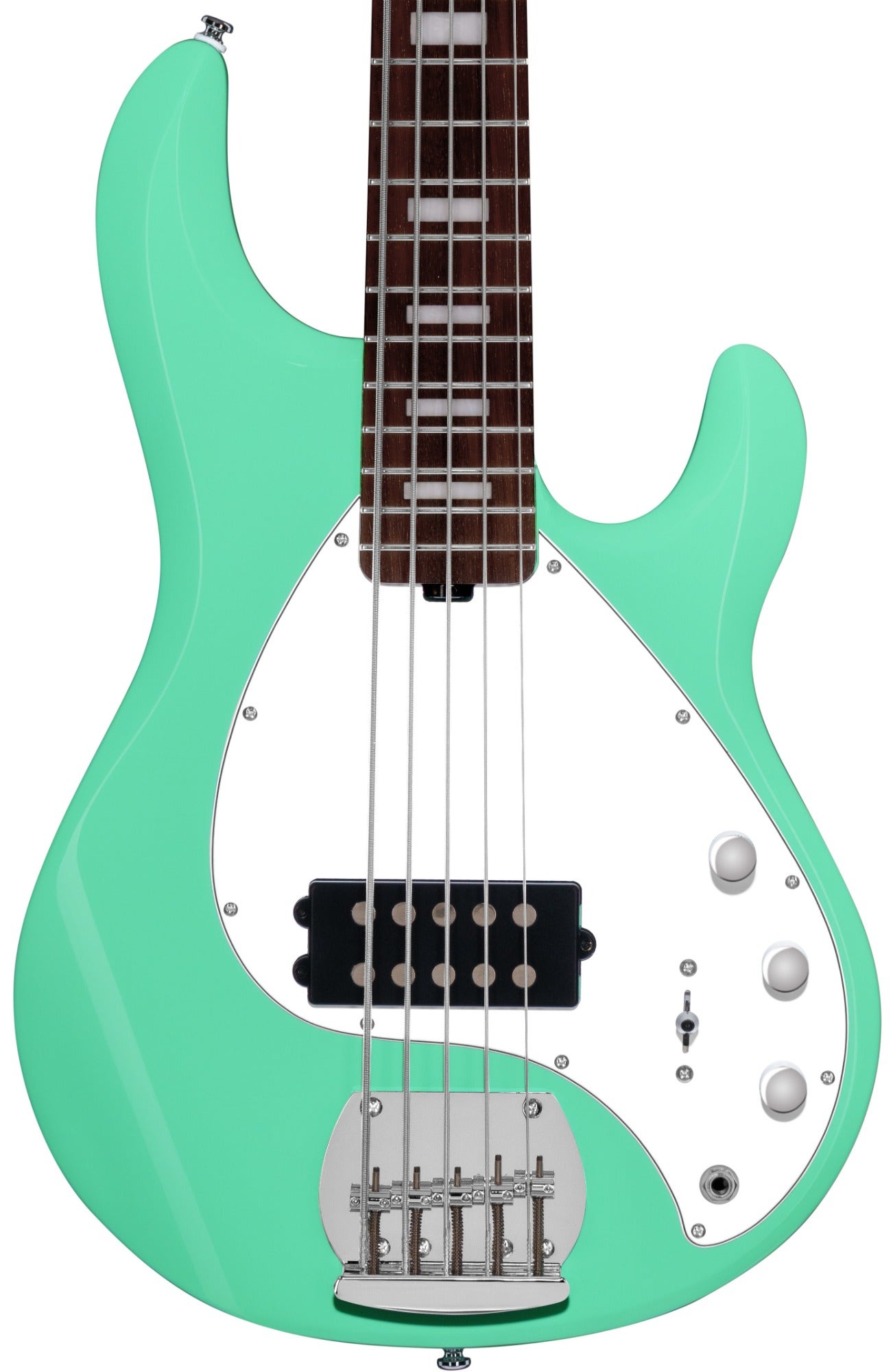 Sterling SUB StingRay 5 Plus 5-String Bass Guitar Seafoam Green