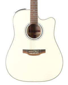 Takamine GD37CE Acoustic Electric Guitar with Bag Pearl White