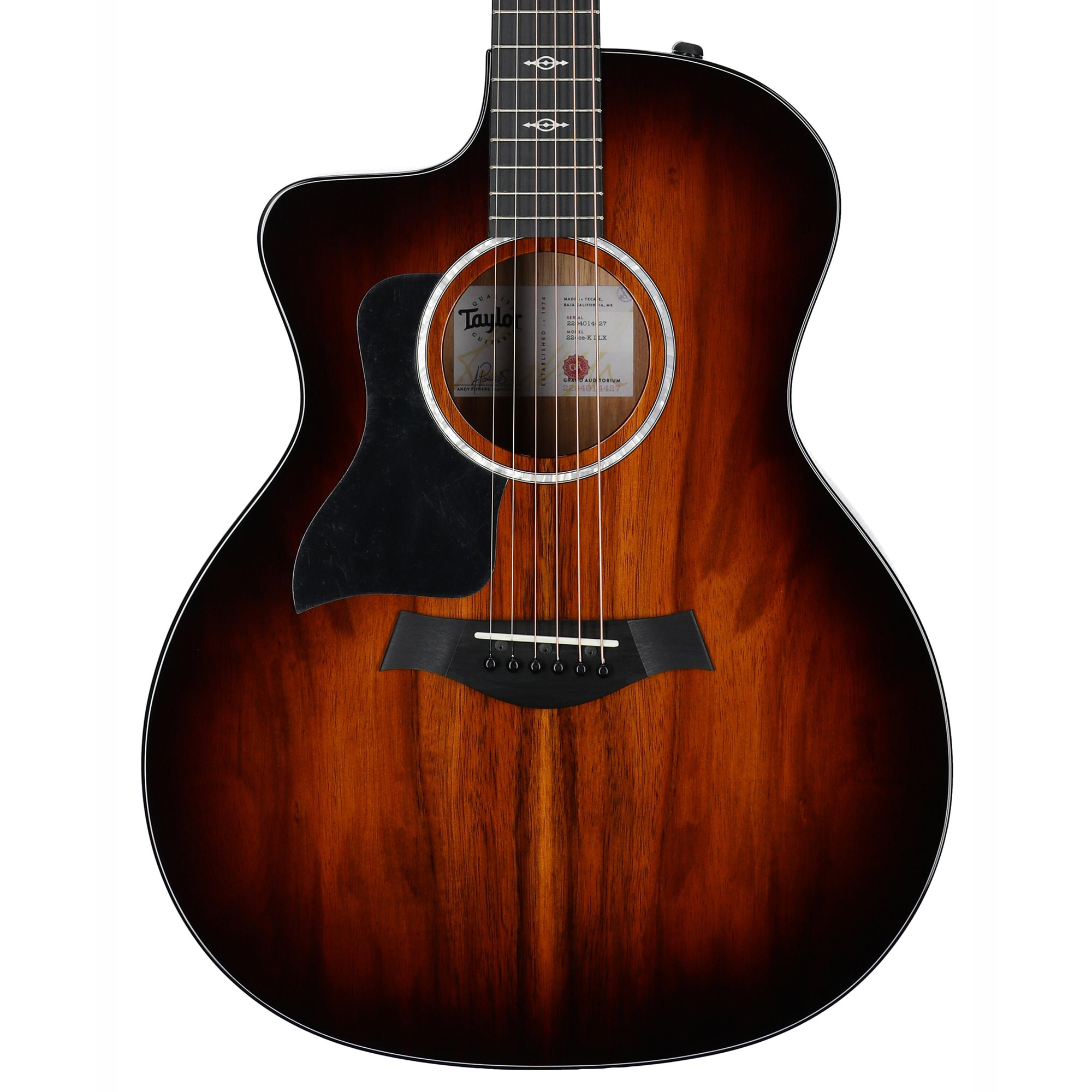 Taylor 224ce Koa Deluxe Acoustic Electric Guitar Left-Hand with Case