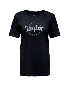 Taylor Ladies Black White Logo Tee Shirt