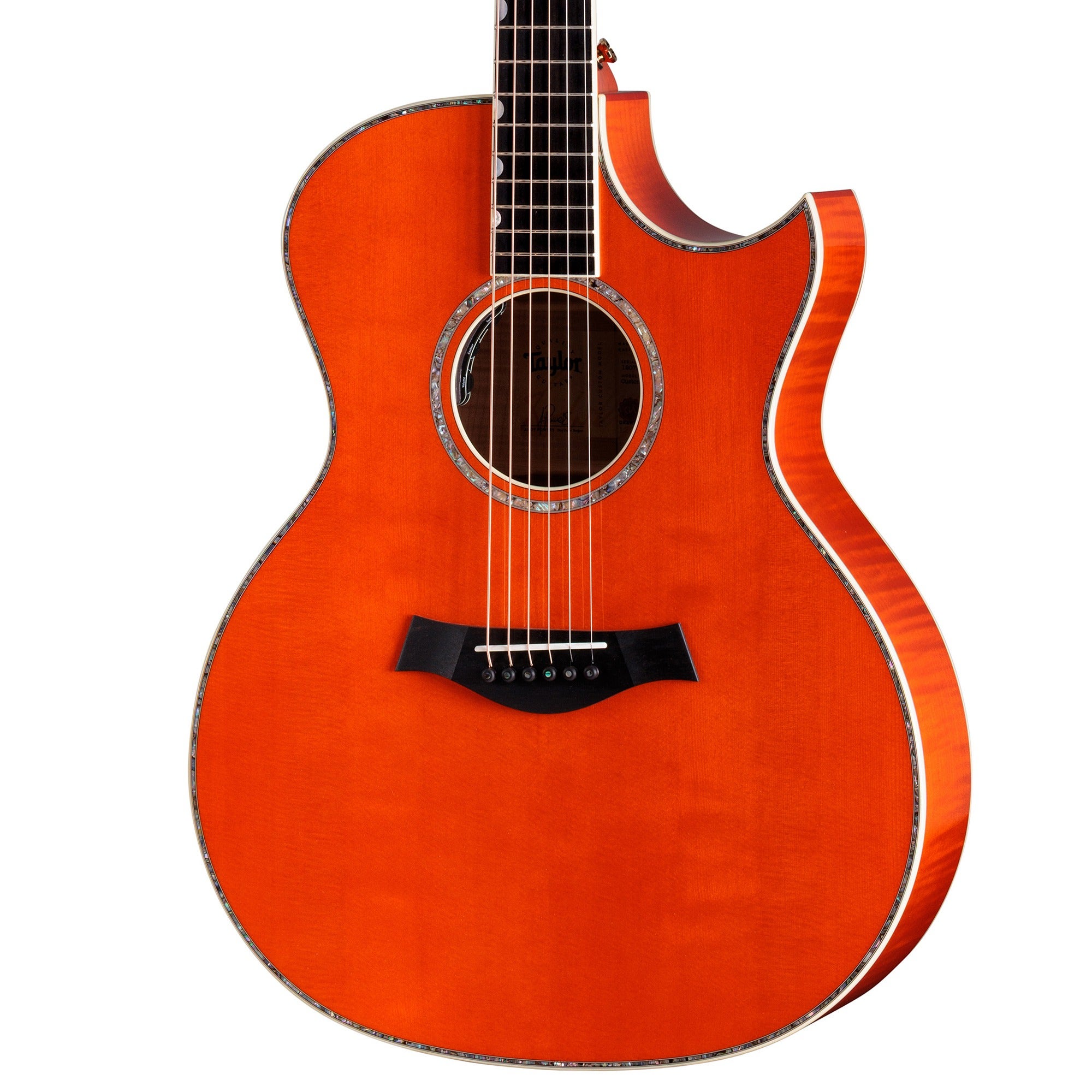 Taylor Doyle Dykes Signature Grand Auditorium A/E Orange Guitar with Case