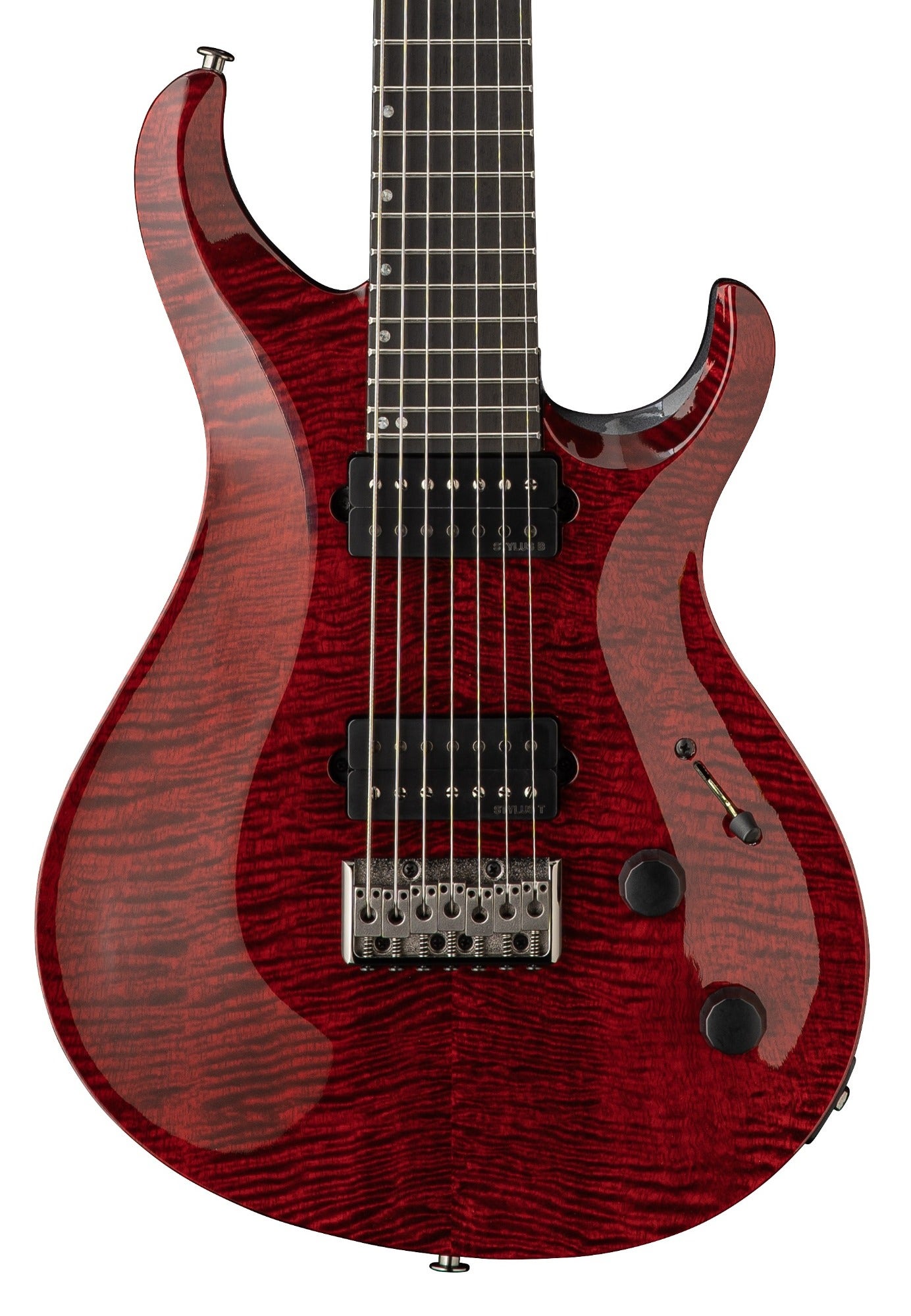 PRS Tekton SVN 7-String Electric Guitar with Gig Bag Bloodstone Red Black Satin Neck