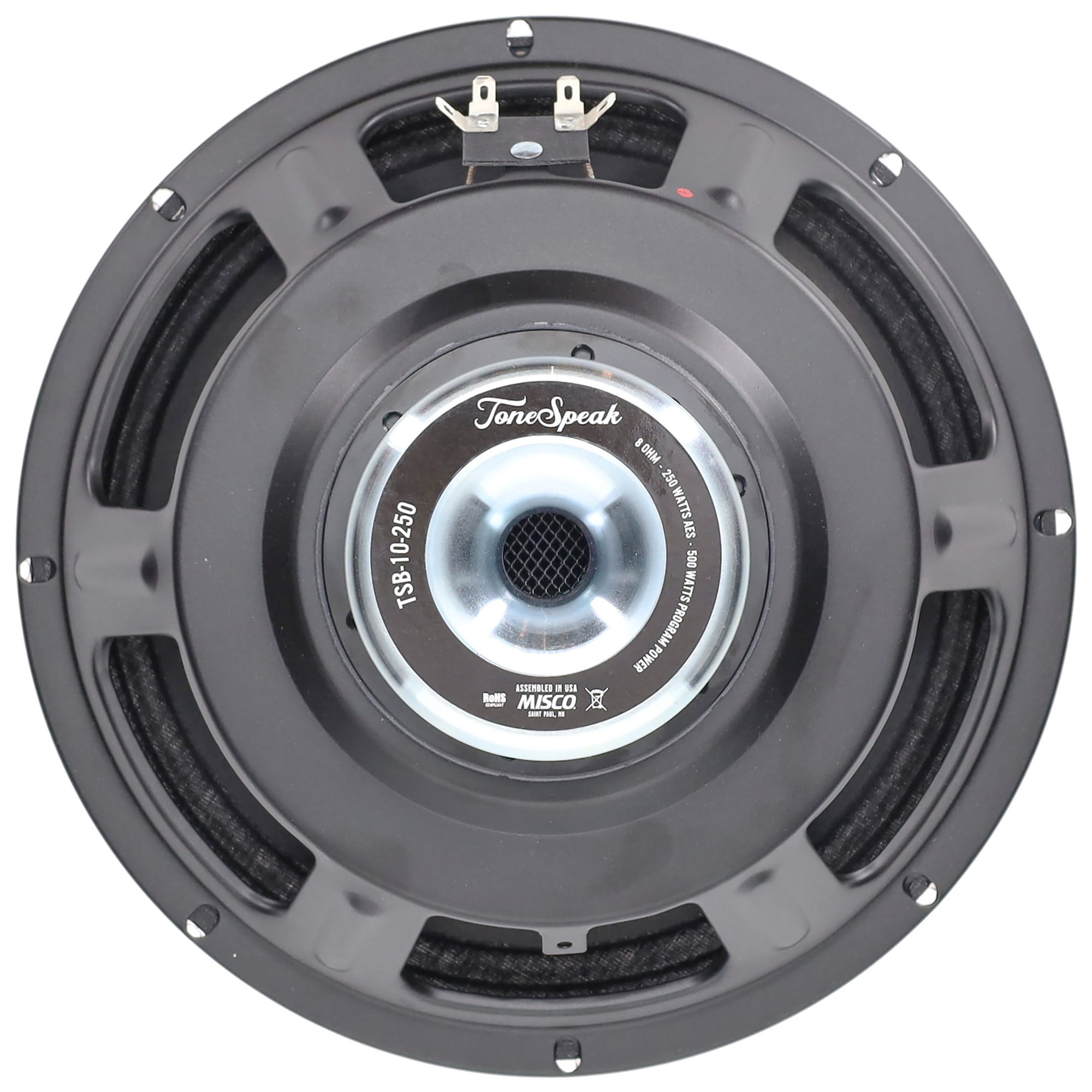 ToneSpeak TSB-10-250 10 Inch Bass Speaker 250 Watts 8 Ohms