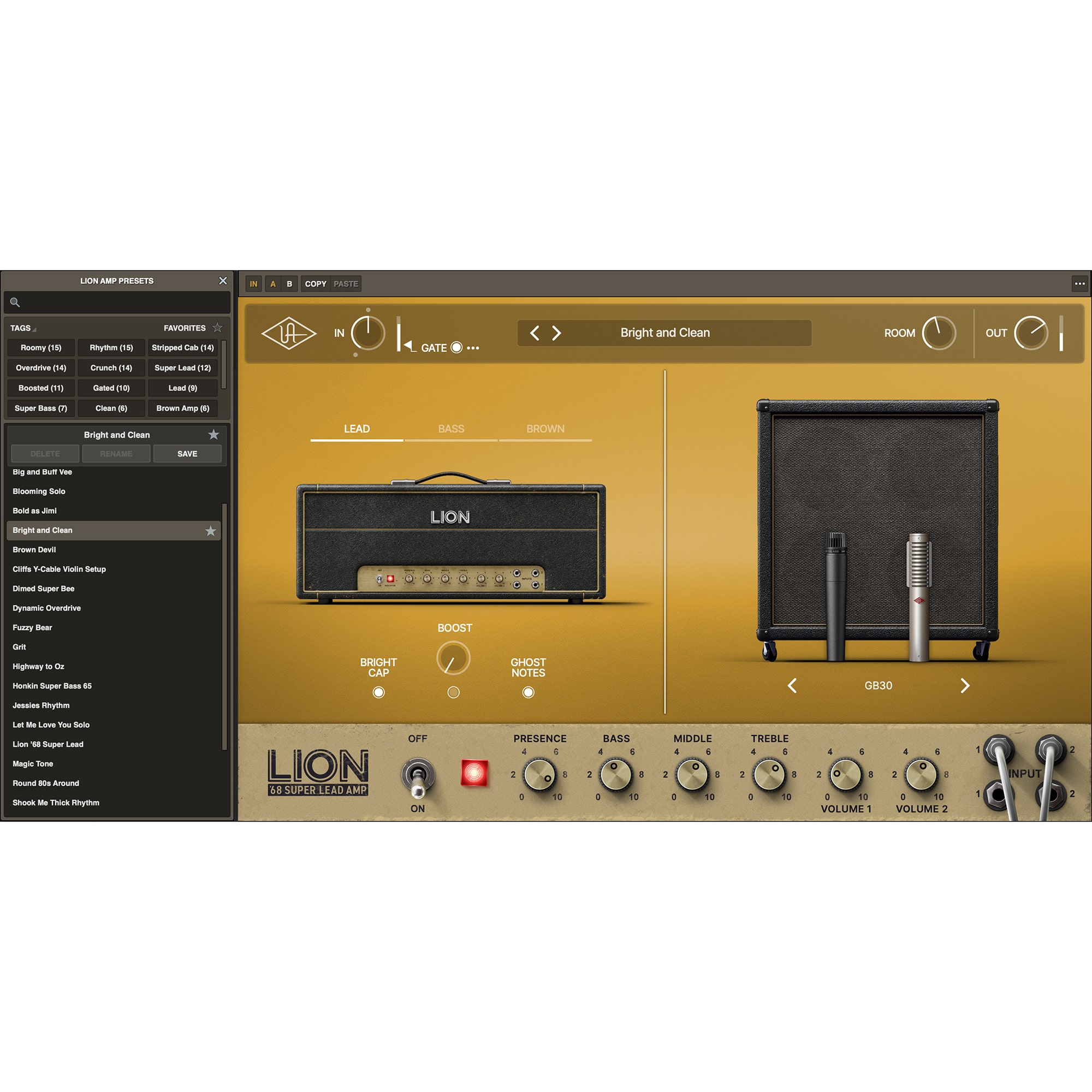 Universal Audio Lion 68 Super Lead Amp Software Download